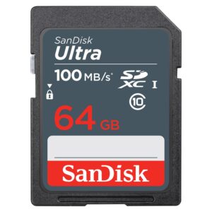 Tarjeta De Memoria Micro Sd Sandisk Ultra De 64 Gb Y 100 Mb: Sdsdunr-064g-gn3in