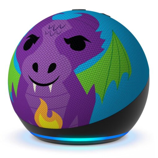 Amazon Echo Dot Alexa 5.ª Generación Para Niños 2022 - Dragón De Fuego