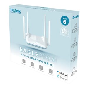 Enrutador Wifi De Banda Dual Ax1500 De 5 Ghz Y 1201 Mbps D-link Eagle Pro Ai R15, Color Blanco - Imagen 4