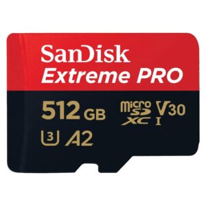 Tarjeta De Memoria Micro Sd Sandisk Extreme Pro De 512 Gb Y 100 Mb: Sdsqxcd-512g-gn6ma