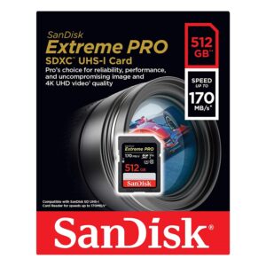 Tarjeta De Memoria Sd Sandisk Extreme Pro De 512 Gb Y 170 Mb: Sdsdxxd-512g-gn4in - Imagen 3