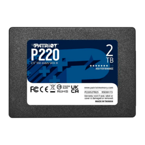 Unidad De Estado Sólido Patriot P220 De 2 Tb Y 2,5 Pulgadas Sata 3.0: P220s2tb25