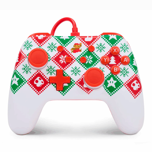 Control Con Cable Powera Para Nintendo Switch - Mario Holiday (pwa-a-2529)