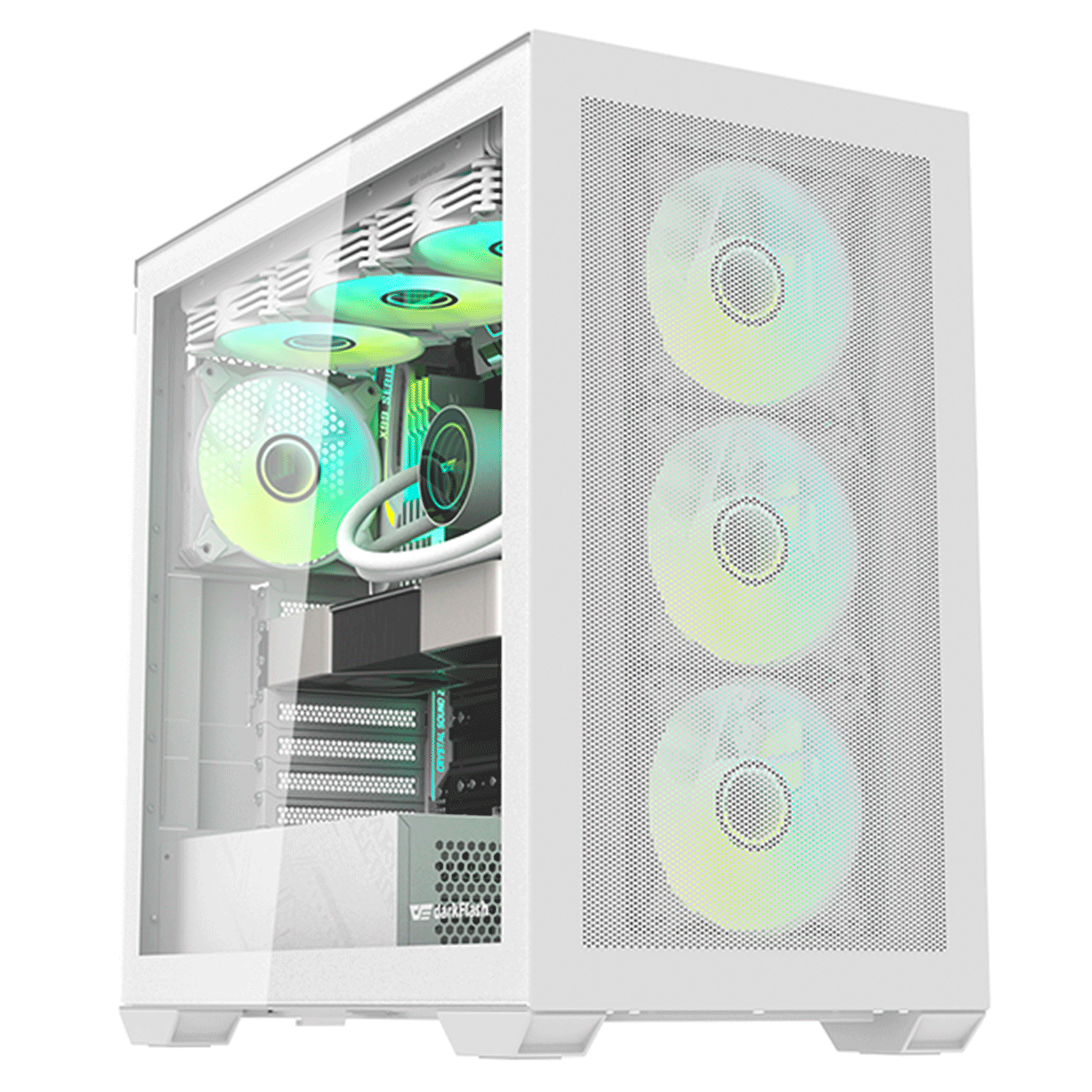 Gabinete De Torre Completa Aigo Darkflash Dlx 4000 Mesh, Color Blanco