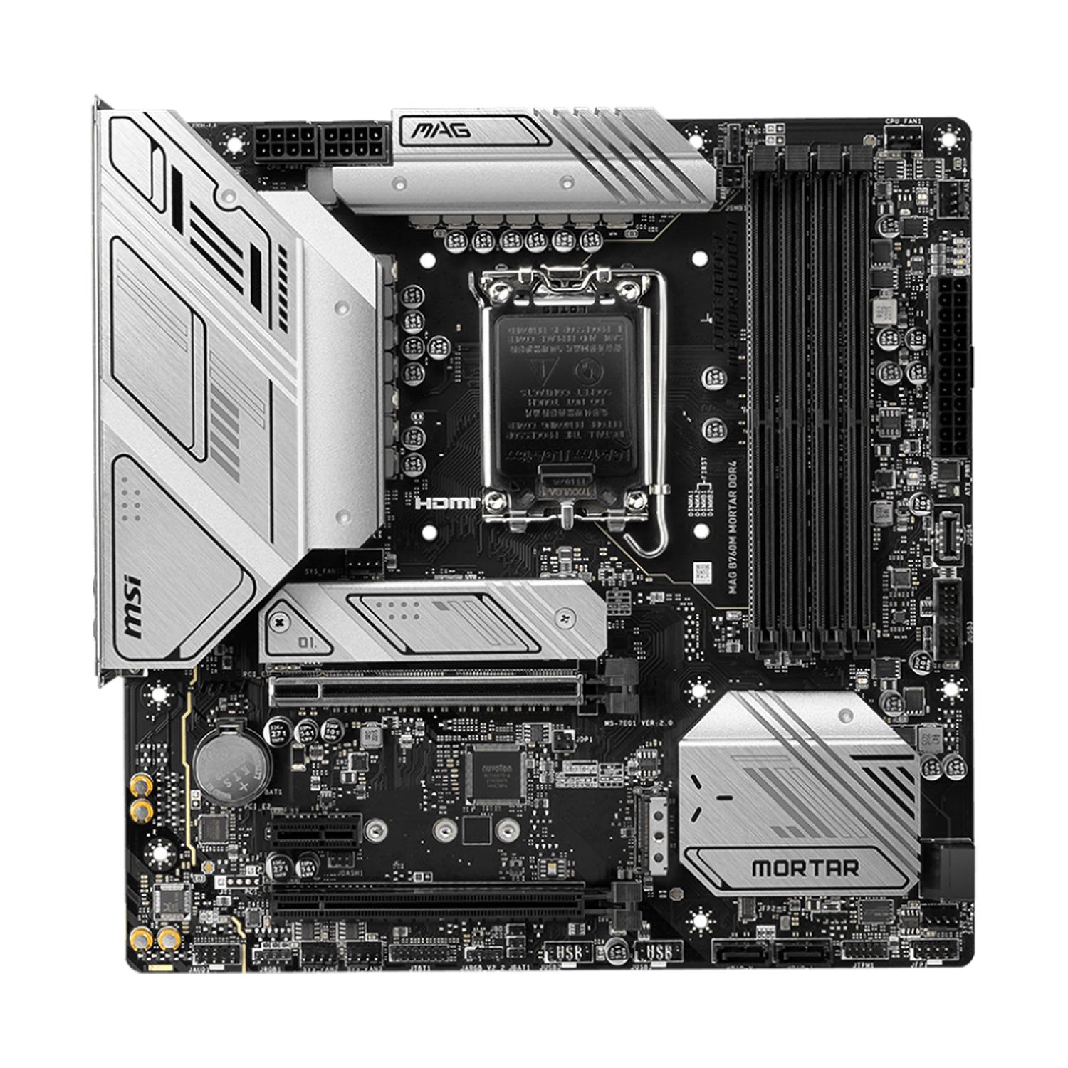 Alternative view of Placa Madre Msi Mag B760m Mortar Ddr4 Socket Lga 1700 Chipset Intel B760 Micro Atx