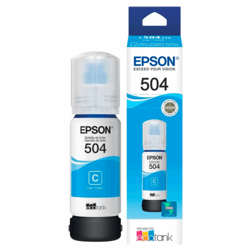 Botella De Tinta Epson Para Ecotank T504 220 / L4260 70 Ml - Cian