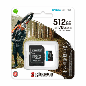 Tarjeta De Memoria Micro Sd Kingston Canvas Go Plus De 512 Gb Y 170 Mb: Sdcg3/512 Gb