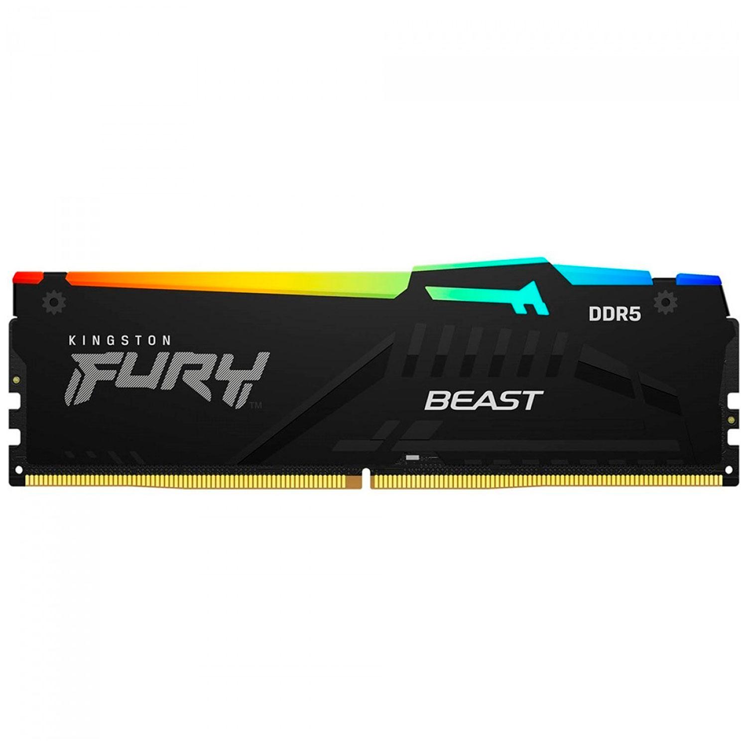 Memoria Ram Kingston Fury Beast Rgb De 16 Gb Ddr5 A 5600 Mhz - Kf556c40bba-16