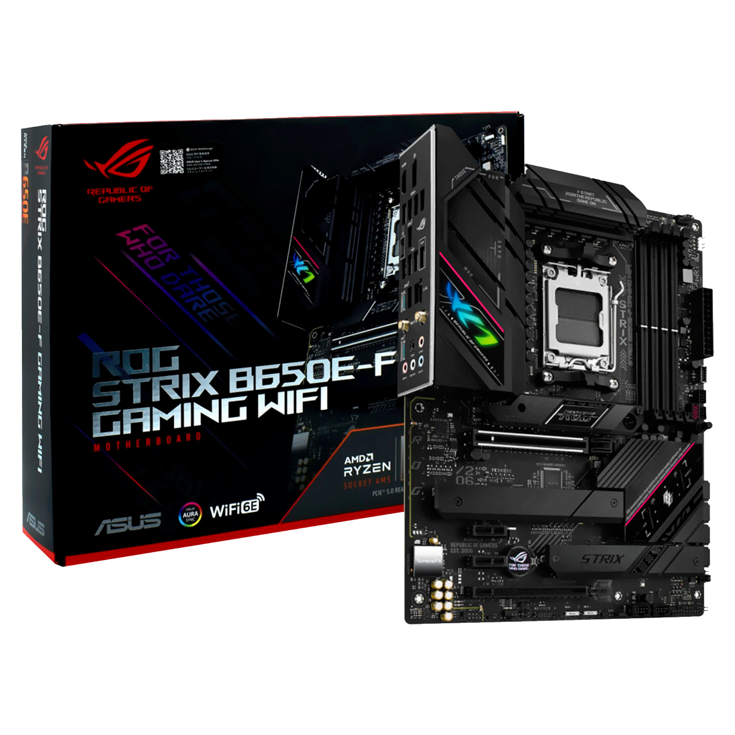 Asus Rog Strix B650e-f Wi-fi Socket Am5 Chipset Amd B650 Ddr5 Atx