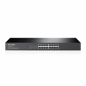 Switch Tp-link Tl-sf1016 De 16 Puertos Y 100 Mbps, Color Negro