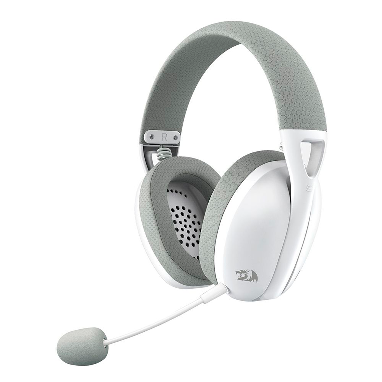 Auriculares Inalámbricos Para Juegos Redragon Ire Pro H848, Color Blanco Y Gris