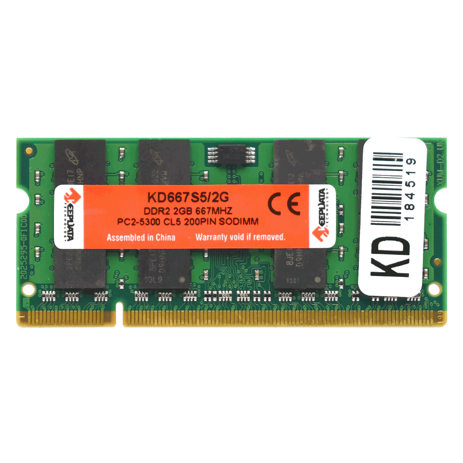 Memoria Ram Para Notebook Keepdata De 2 Gb Ddr2 A 667 Mhz: Kd667s5/2g