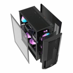 Gabinete Darkflash Df2100 Con 4 Ventiladores Argb, Negro - Imagen 4