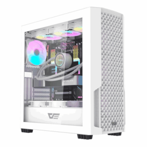 Gabinete Intermedia Aigo Darkflash Df2100 Rgb, Color Blanco (4 Ventiladores Argb)