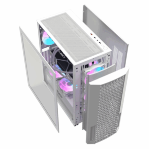 Gabinete Intermedia Aigo Darkflash Df2100 Rgb, Color Blanco (4 Ventiladores Argb) - Imagen 4