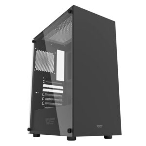 Gabinete Aigo Darkflash Dk100 De Tamaño Mediano, Color Negro (1 Ventilador C6)