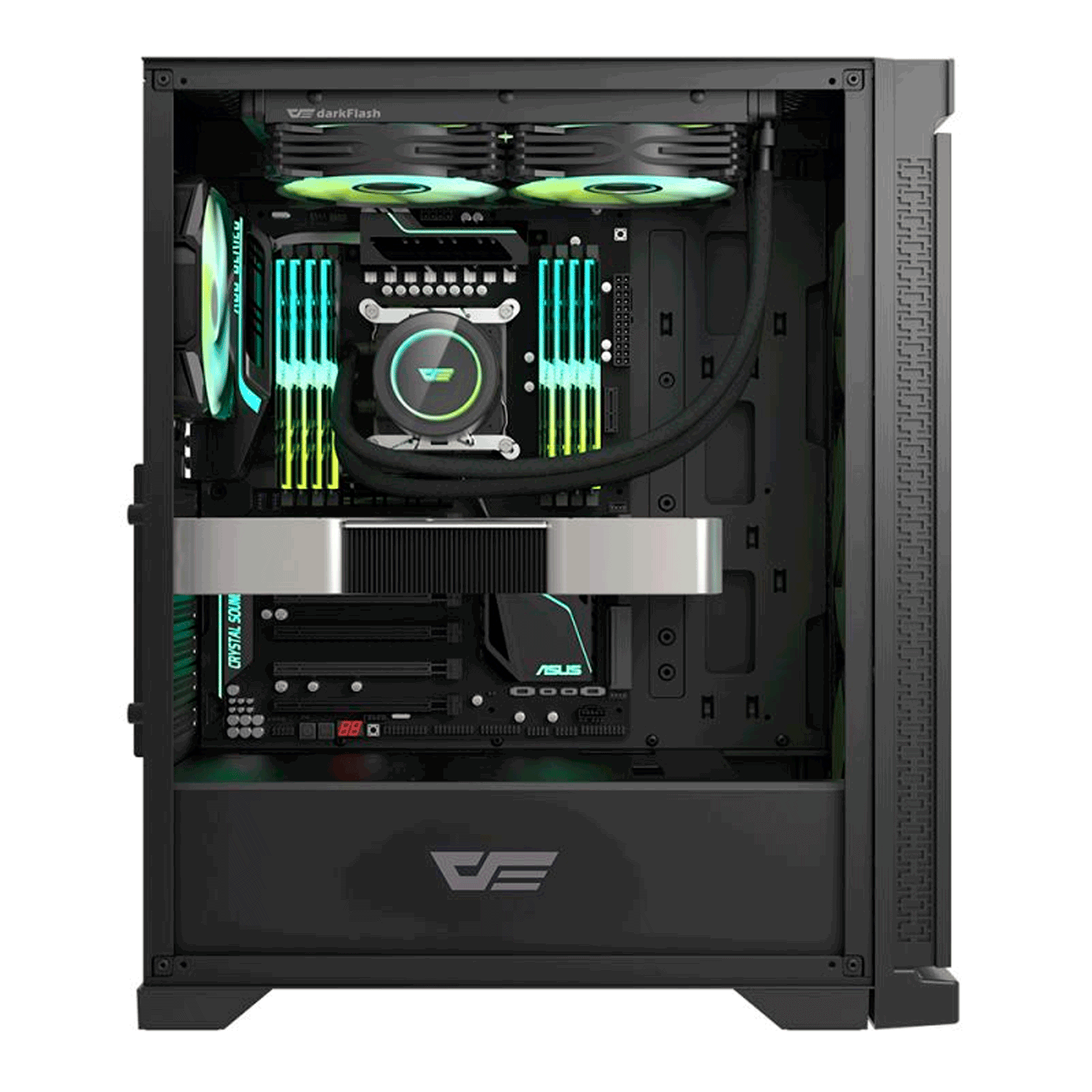 Alternative view of Gabinete Darkflash Dk361 Con 4 Ventiladores Argb, Color Negro