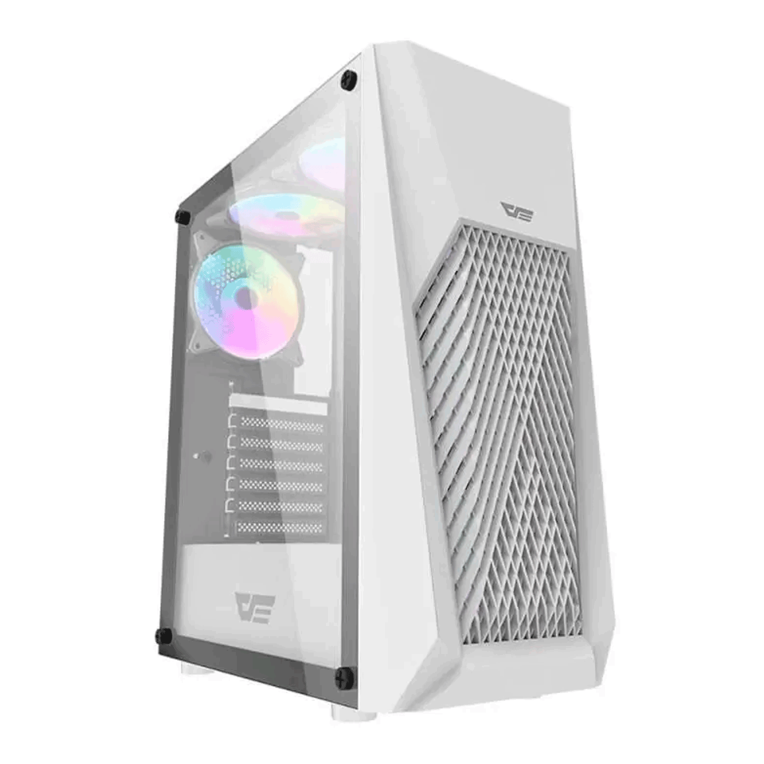 Gabinete Darkflash Dk150 Con 3 Ventiladores Argb, Color Blanco