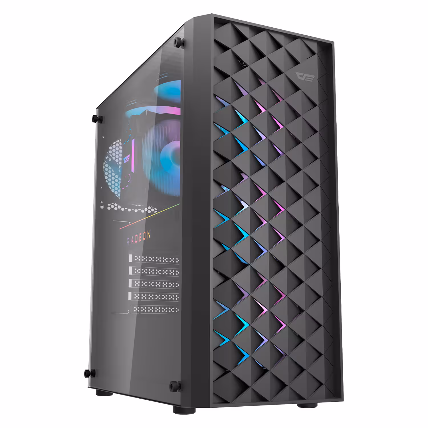 Gabinete Gamer Aigo Darkflash Dk351 Mid Tower - Negro (caja Dañada Y Detalles) (3 Fans Argb)