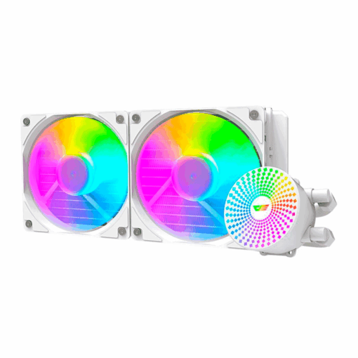 Alternative view of Water Cooler Con Procesador Darkflash Dc240 Rgb, Color Blanco (20xx.v3/1200/115x/17xx Y Amd)