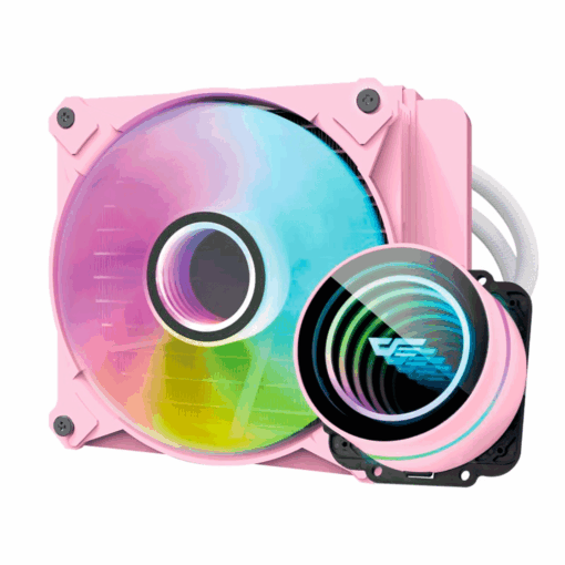 Disipador De Agua Para Procesador Darkflash Dx120 V2.6, Color Rosa (20xx.v3/1200/115x/17xx Y Amd)