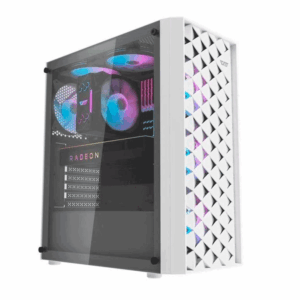 Gabinete Darkflash Dk351 Con 4 Ventiladores Argb, Color Blanco