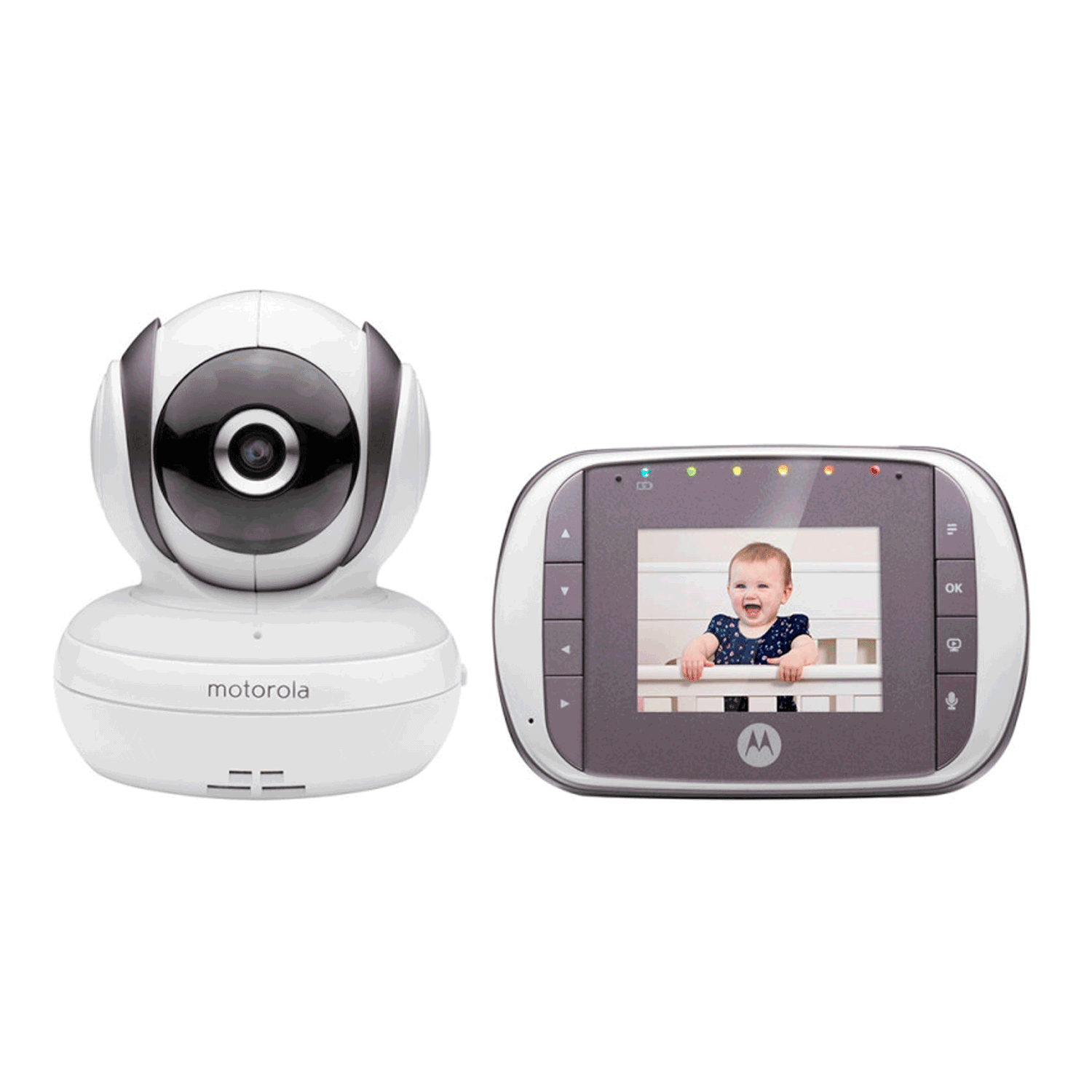 Monitor Para Bebés Motorola Mbp-35s Con Pantalla De 2,8", Color Blanco