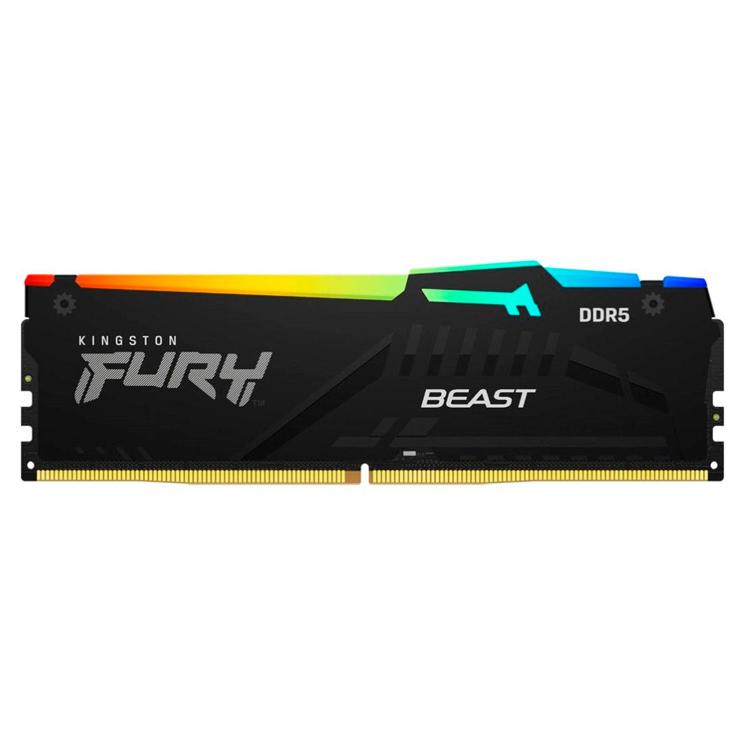 Memoria Ram Kingston Fury Beast Rgb De 32 Gb Ddr5 A 5600 Mhz - Kf556c40bba-32