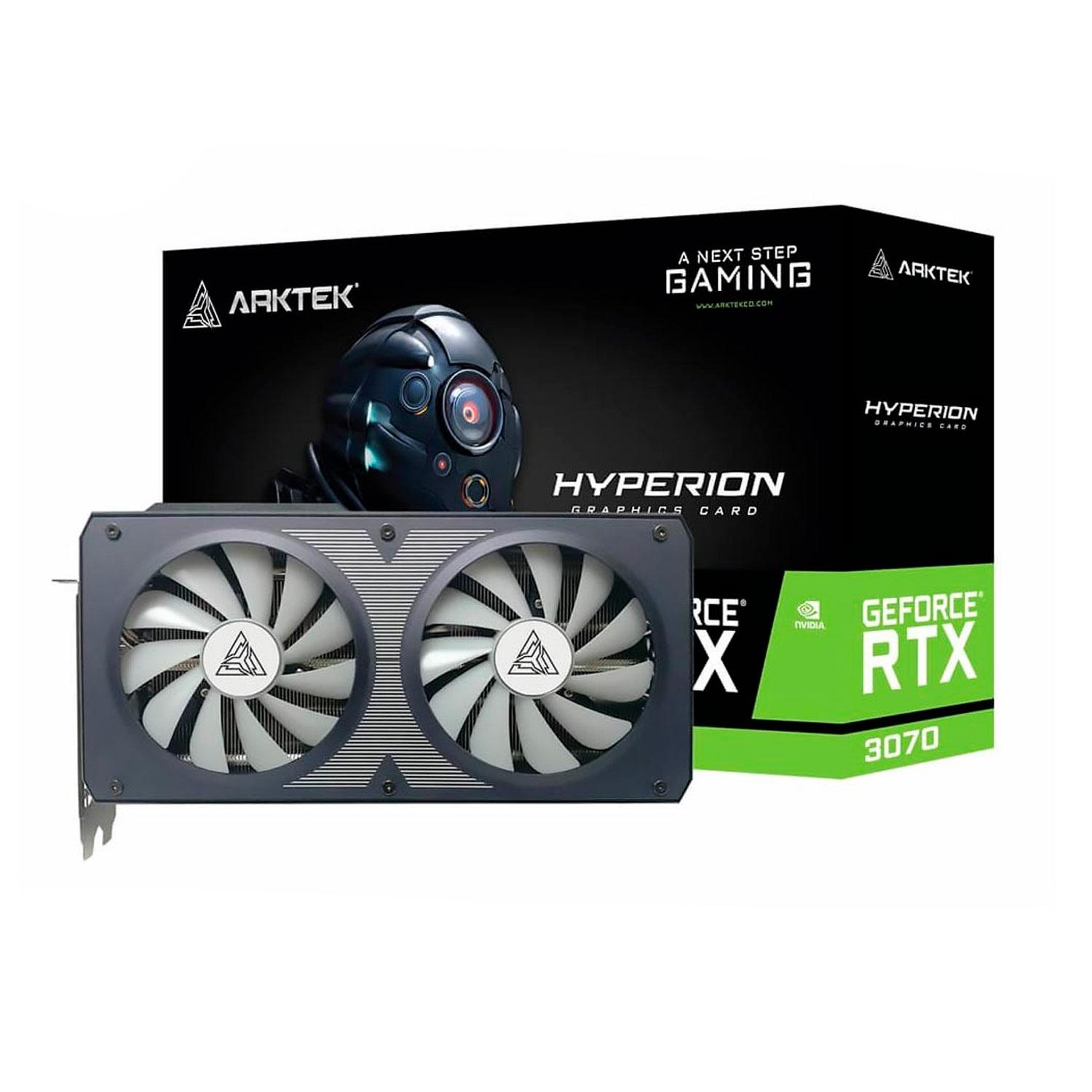 Tarjeta De Video Nvidia Geforce Rtx-3070 8gb Gddr6 Para Juegos Hyperion De Arktek: Akn3070d6s8gh1