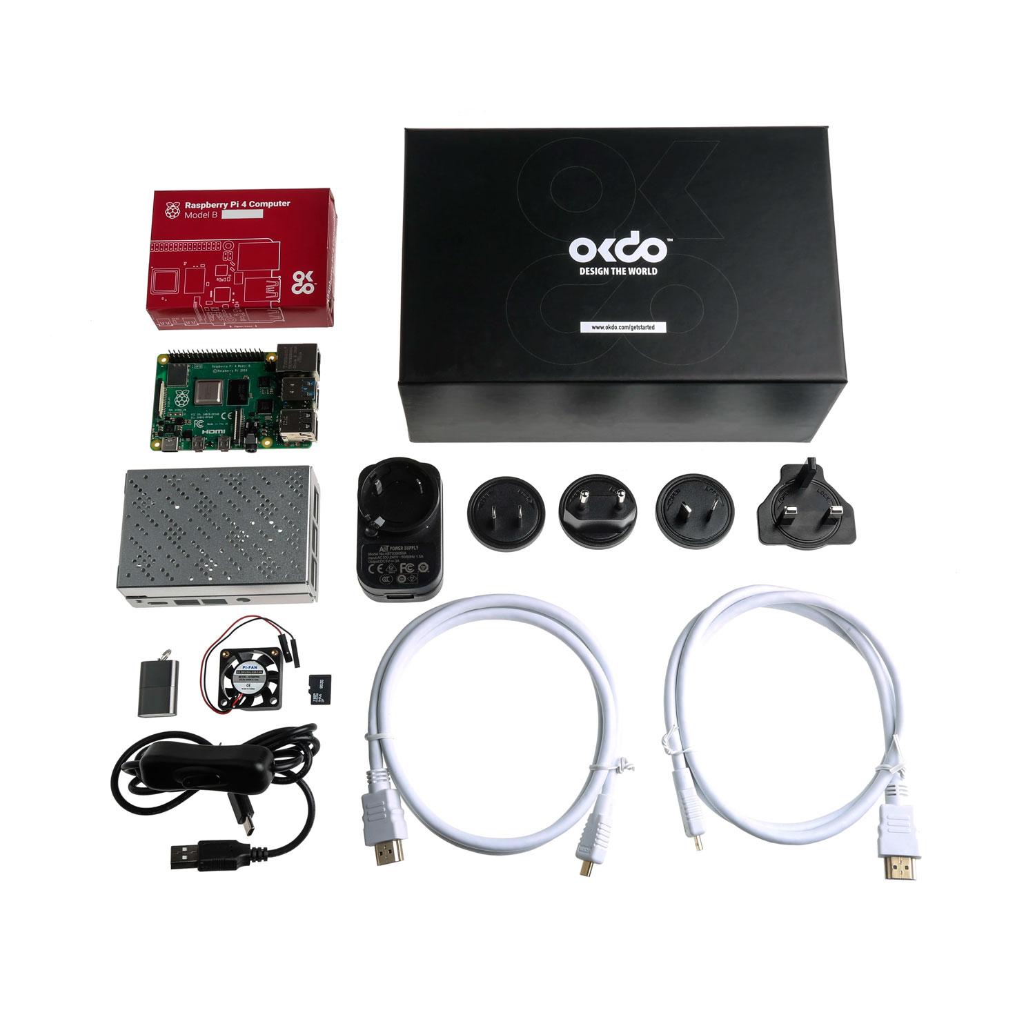 Kit De Inicio Para Pc Raspberry Pi 4, 4 Gb, Carcasa De Aluminio (upc326817)