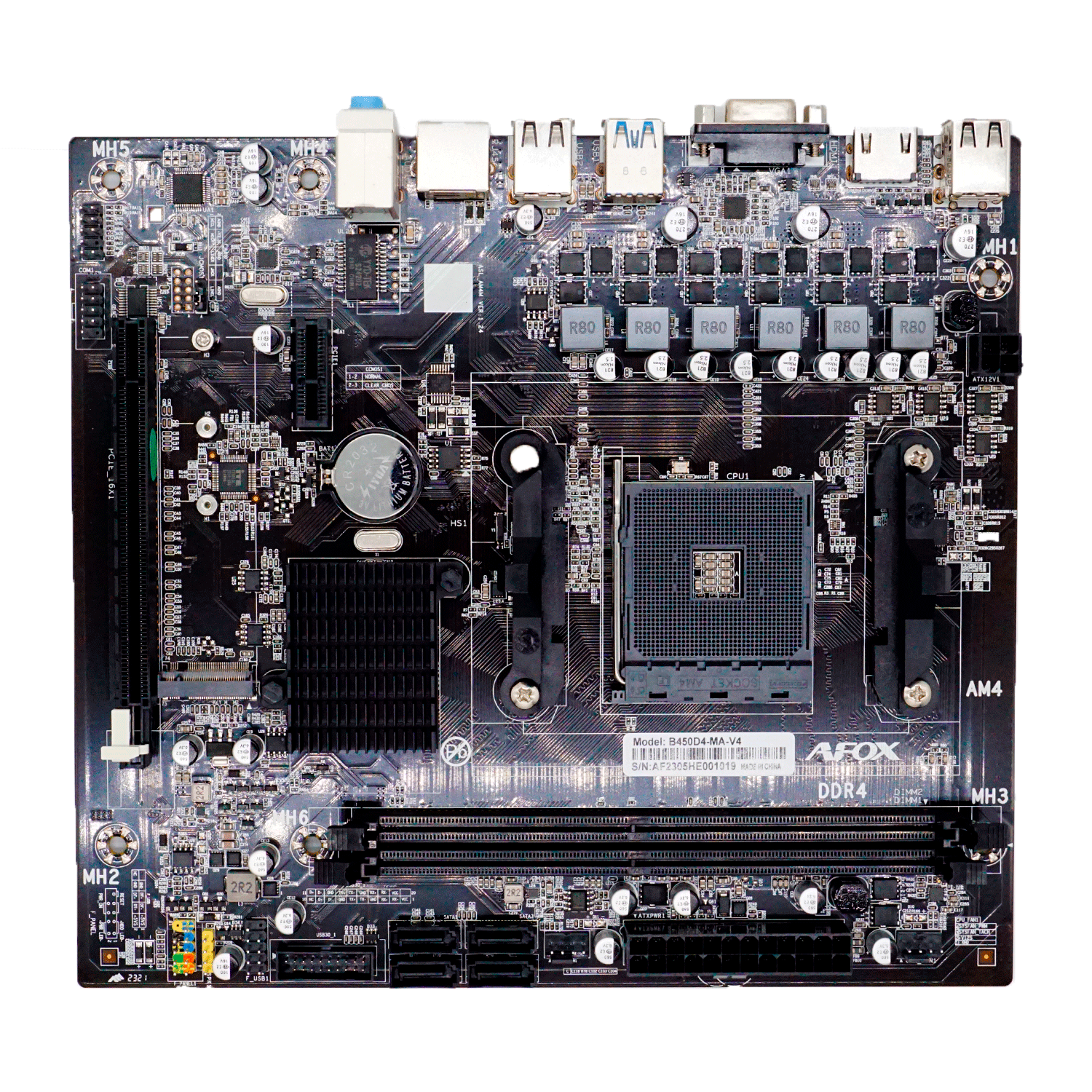 Alternative view of Placa Madre Afox B450d4-ma-v4 Ddr4 Socket Am4 Chipset Amd B450 Micro Atx