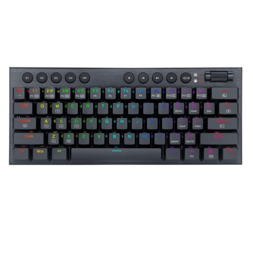 Teclado Para Juegos Redragon Horus Mini K632-rgb Con Interruptor Rojo, Distribución Del 60 %, Color Negro