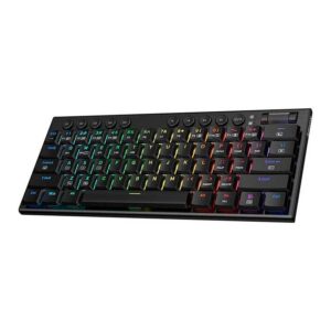 Teclado Inalámbrico Redragon Horus Mini Pro K632-rgb Con Interruptores De Diseño Rojo Y 60 % De Cobertura, Color Negro