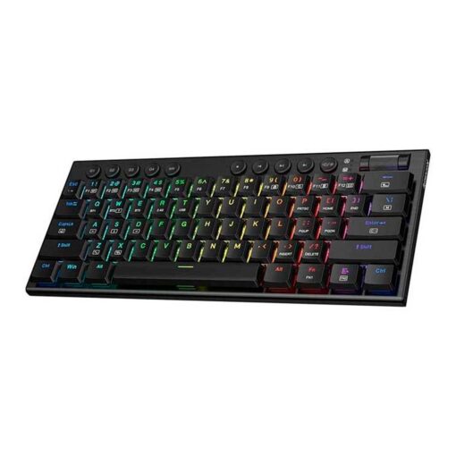 Teclado Inalámbrico Redragon Horus Mini Pro K632-rgb Con Interruptores De Diseño Rojo Y 60 % De Cobertura, Color Negro