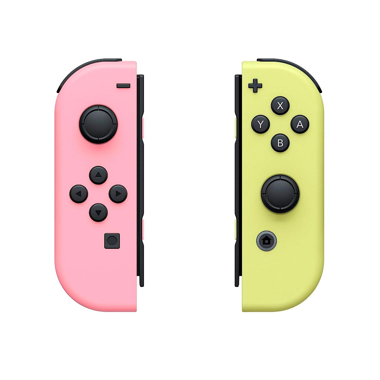 Alternative view of Controle Joy-con Para Nintendo Switch L Y R - Rosa Y Amarillo