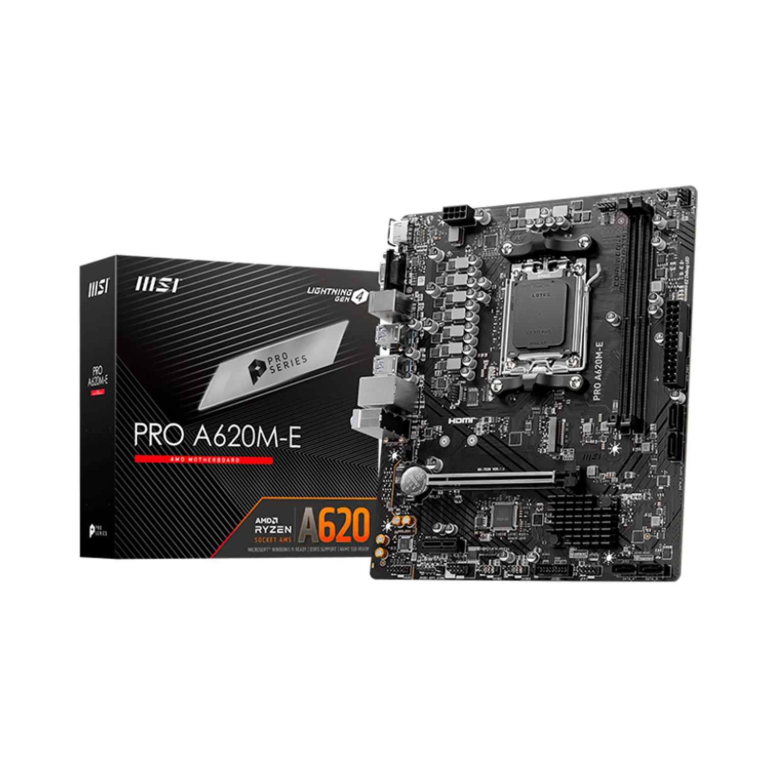 Placa Madre Msi A620m-e Pro Ddr5 Socket Chipset Amd Am5 A620 Micro Atx