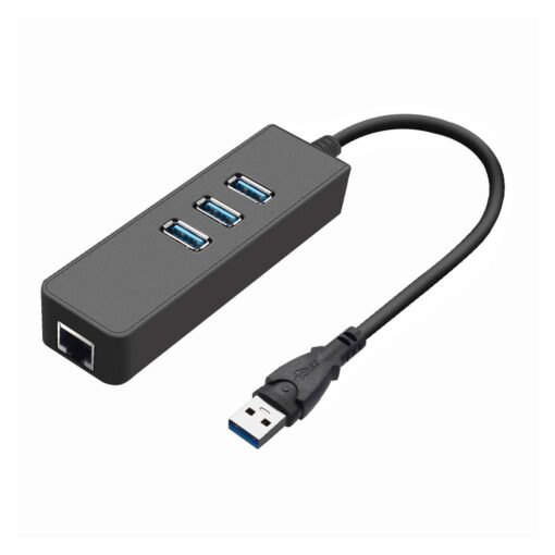 Adaptador Concentrador Usb 4 En 1 Rj45 Satellite A-hub41, Color Negro