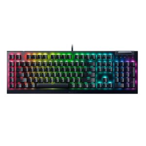 Teclado Razer Blackwidow V4 X Rz03-04701900-r3u1 Rgb Con Interruptor Amarillo En Inglés - Negro