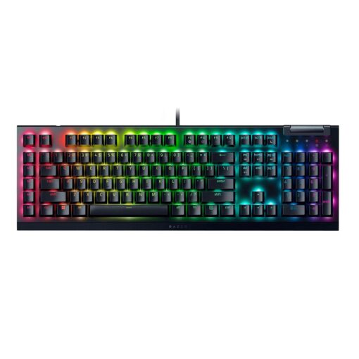Teclado Razer Blackwidow V4 X Rz03-04701900-r3u1 Rgb Con Interruptor Amarillo En Inglés - Negro