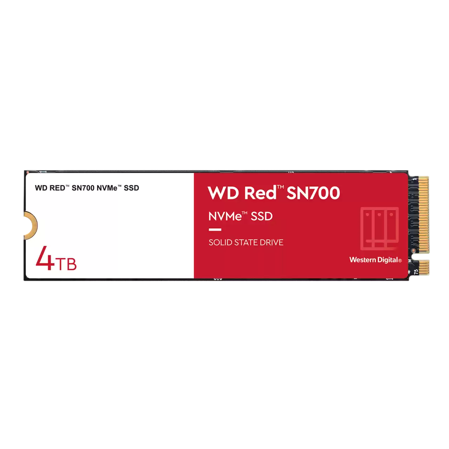 Unidad De Estado Sólido Western Digital Sn700 Red Nvme Gen 3 M.2 De 4 Tb - Wds400t1r0c