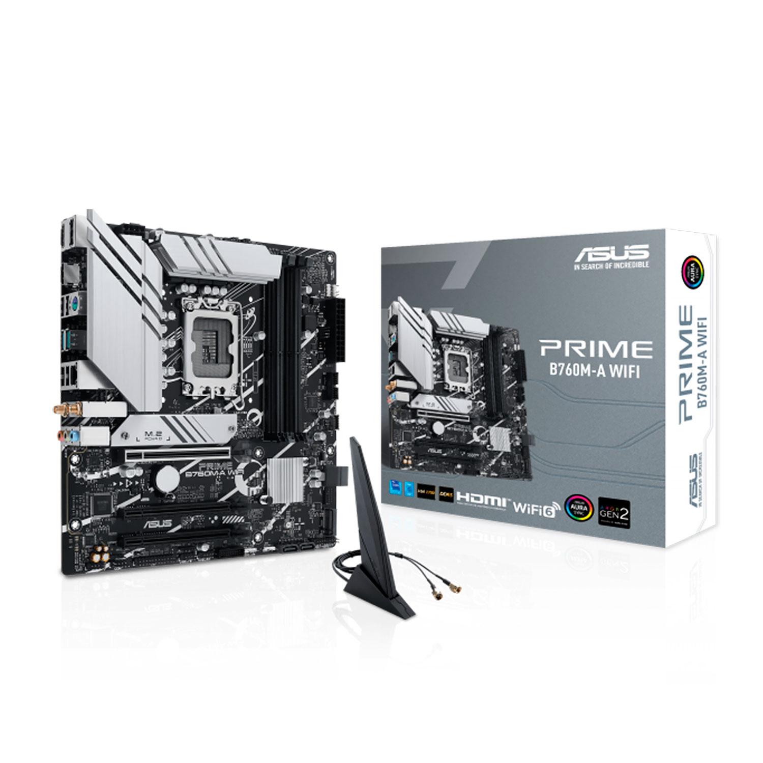 Asus Prime B760m-a Wi-fi Socket Lga 1700 Chipset Intel B760 Ddr5 Micro Atx